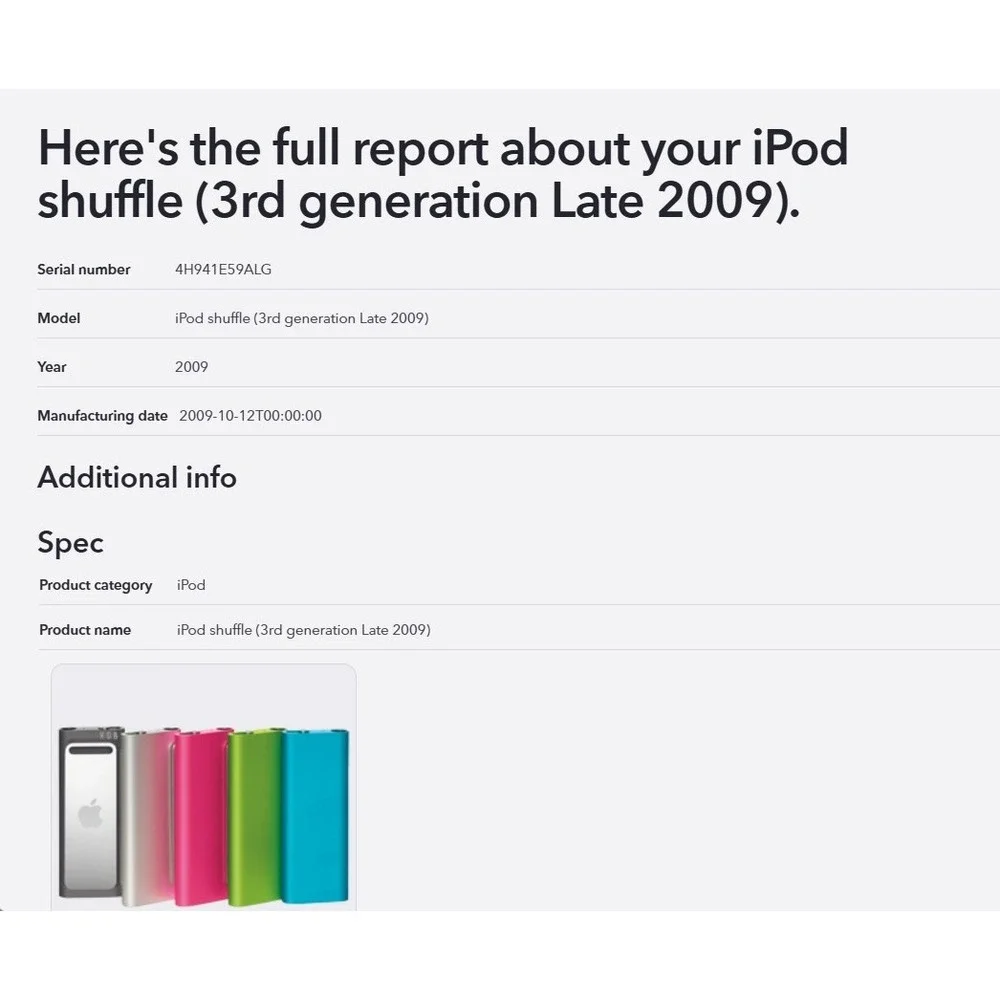 Apple iPod Shuffle 2GB 3rd Gen Late 2009 A1271 Pink New Sealed MC387LL/A